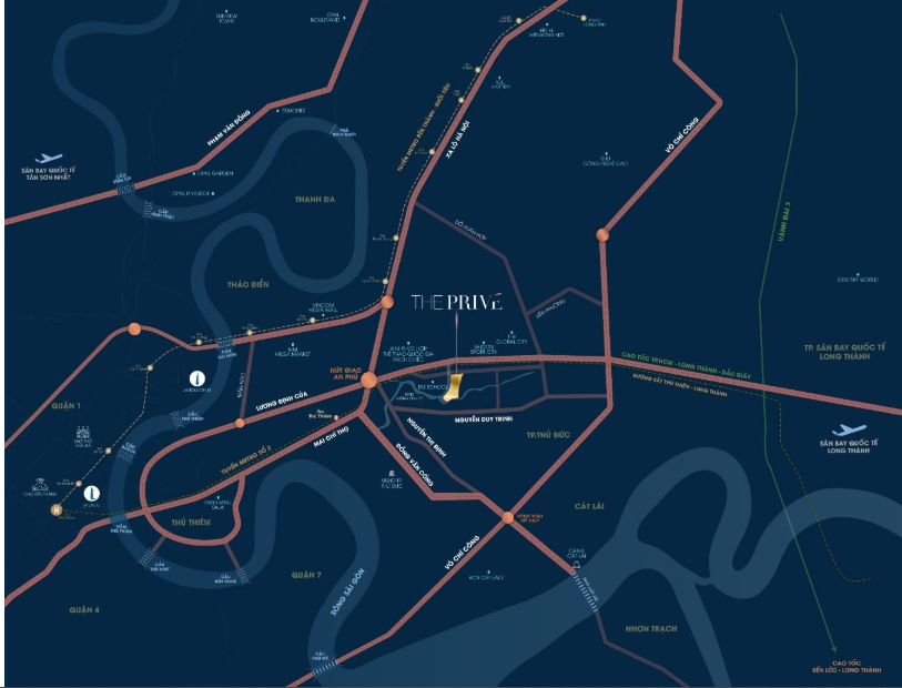 Giao thông xung quanh khu căn hộ The Privé cực thuận lợi